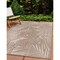World Rug Gallery Contemporary Palm Leaf Textured Flat Weave Indoor/Outdoor Area Rug 5' x 7' Brown 118BROWN5X7 - alternate 3